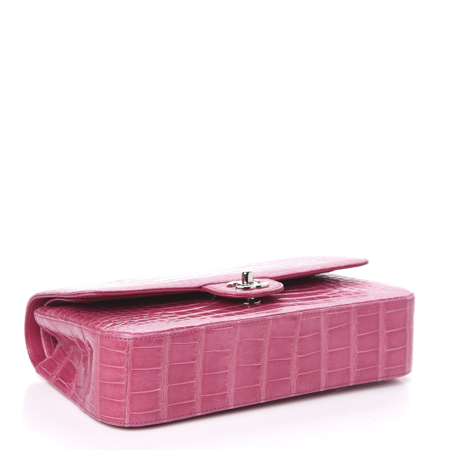 Chanel Alligator Medium Double Flap Pink 3 of 9