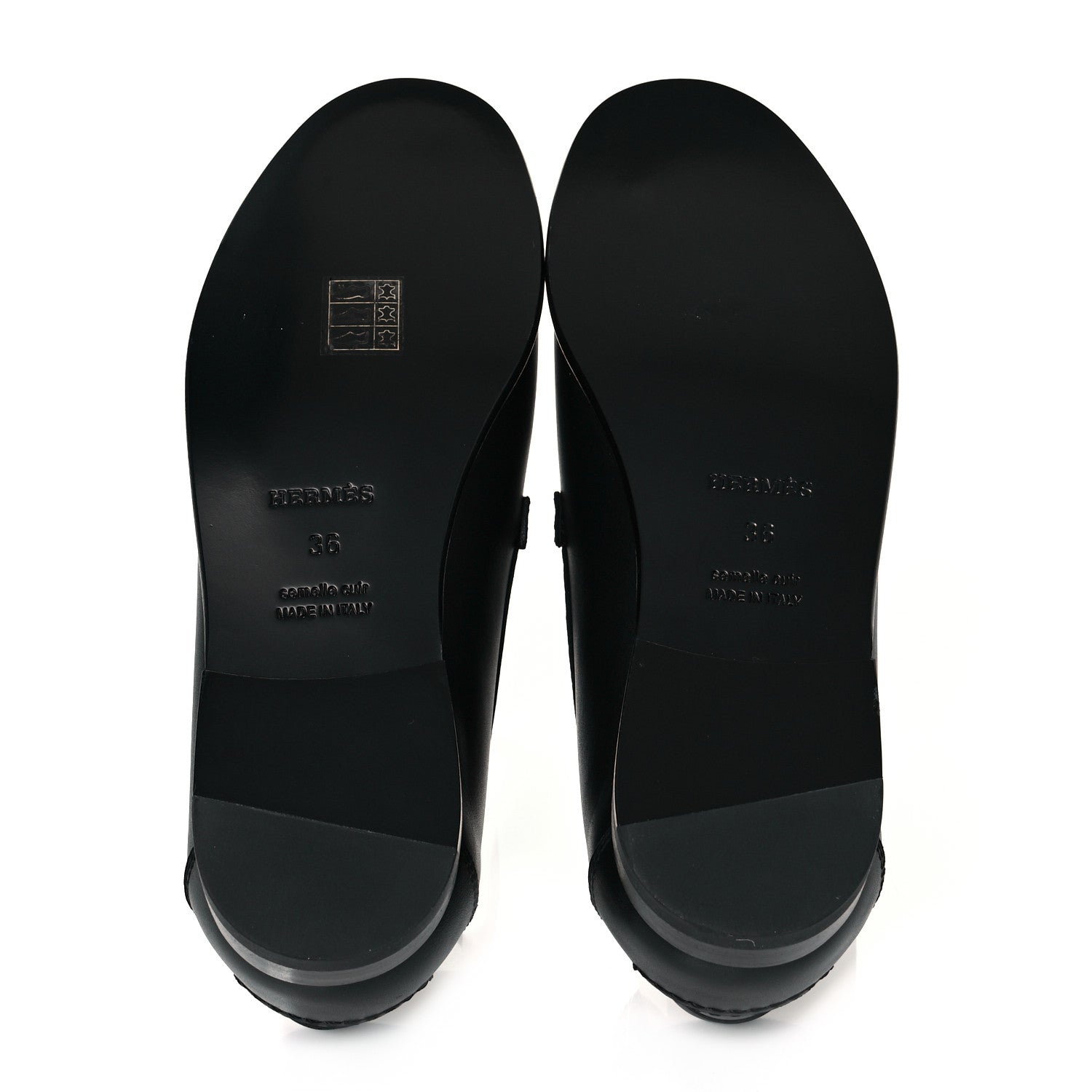 Hermes Calfskin Womens Destin Loafer 36 Black 5 of 7