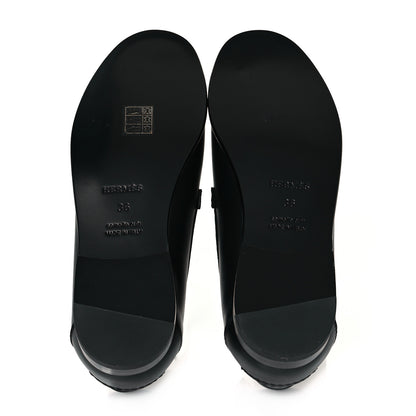 Hermes Calfskin Womens Destin Loafer 36 Black 5 of 7