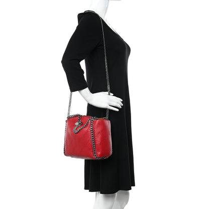 Stella McCartney Eco Alter Nappa Perforated Logo Falabella Reversible Tote Red 2 of 18