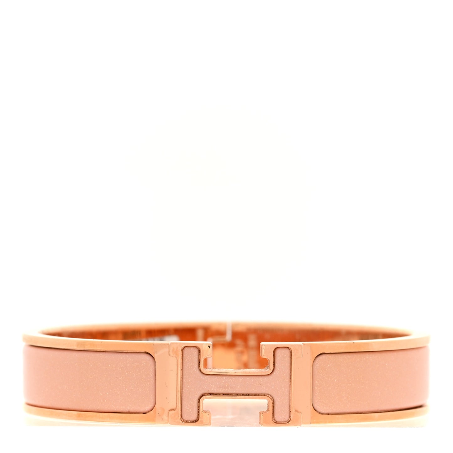 Enamel Glitter Narrow Clic Clac H Bracelet PM Rose Cassata