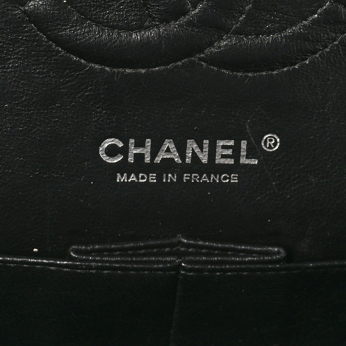 Patent Quilted Medium Double Flap Black