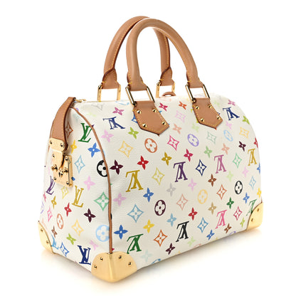 Louis Vuitton Monogram Multicolor Speedy 30 White 3 of 9