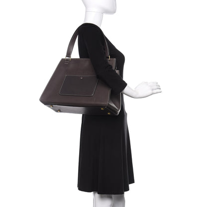 Celine Smooth Calfskin Medium Edge Shoulder Bag Grey 2 of 10