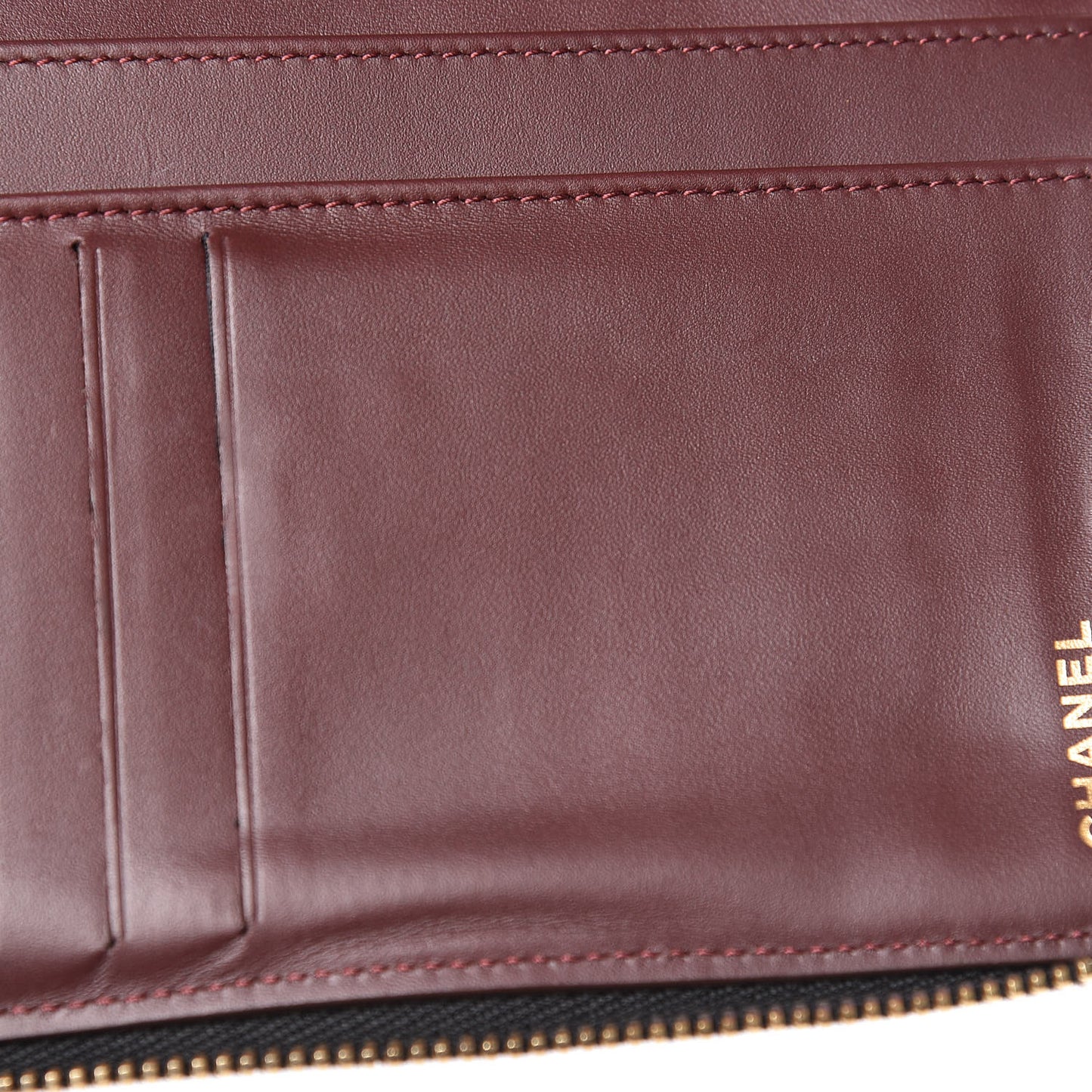 Caviar Quilted Large Zip Around Organizer Wallet Black
