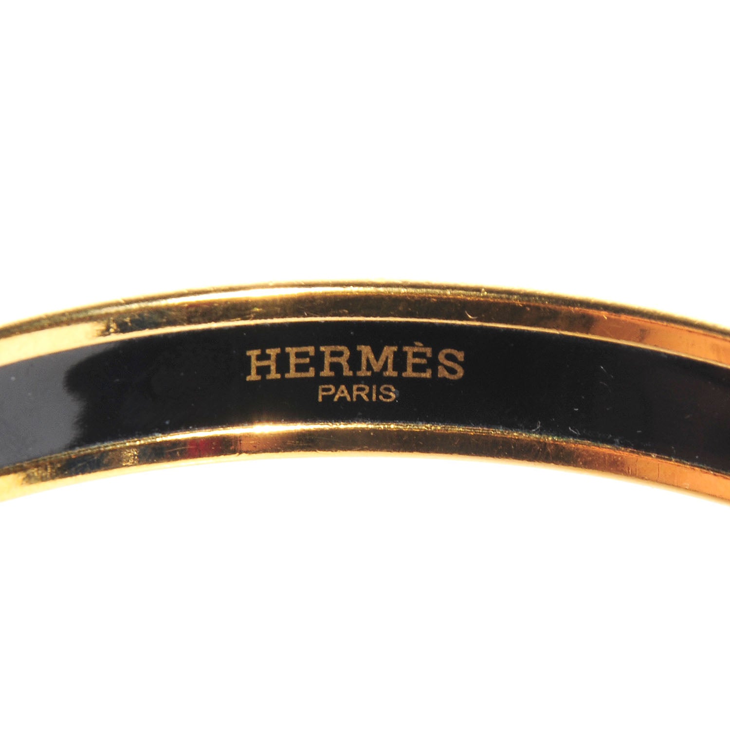 Hermes Enamel Printed Grand Apparat Narrow Bracelet 65 Blanc 4 of 5