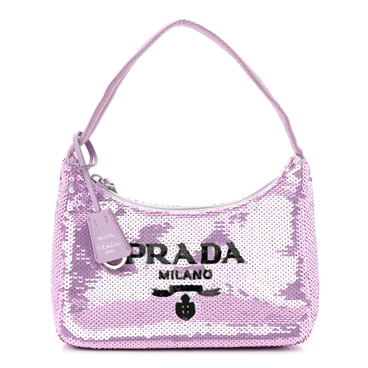 Prada Paillettes Sequin Mini Re-Edition 2000 Bag Lilium Black 1 of 9