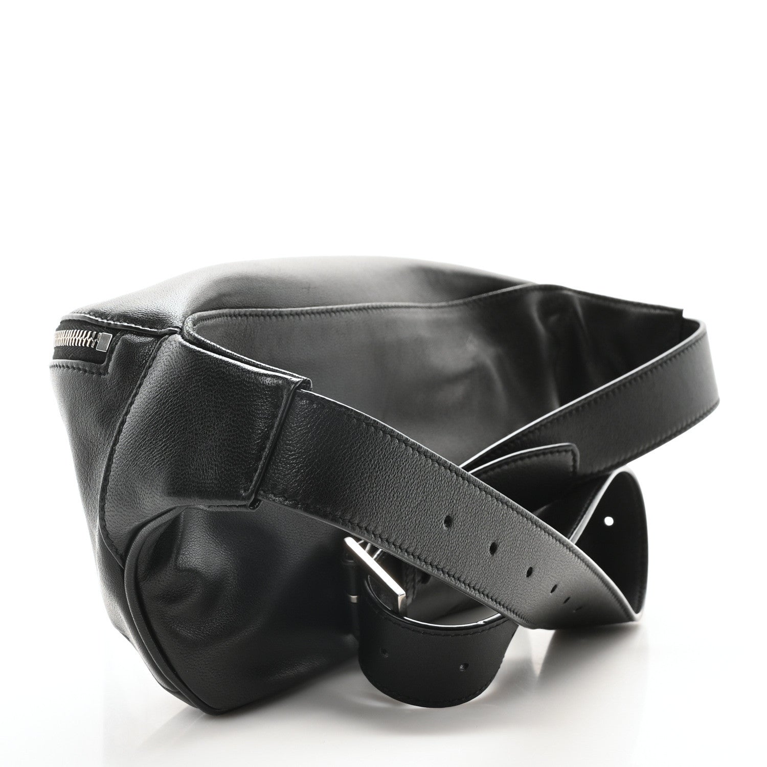 Saint Laurent Lambskin Monogram Belt Bag Black 3 of 10