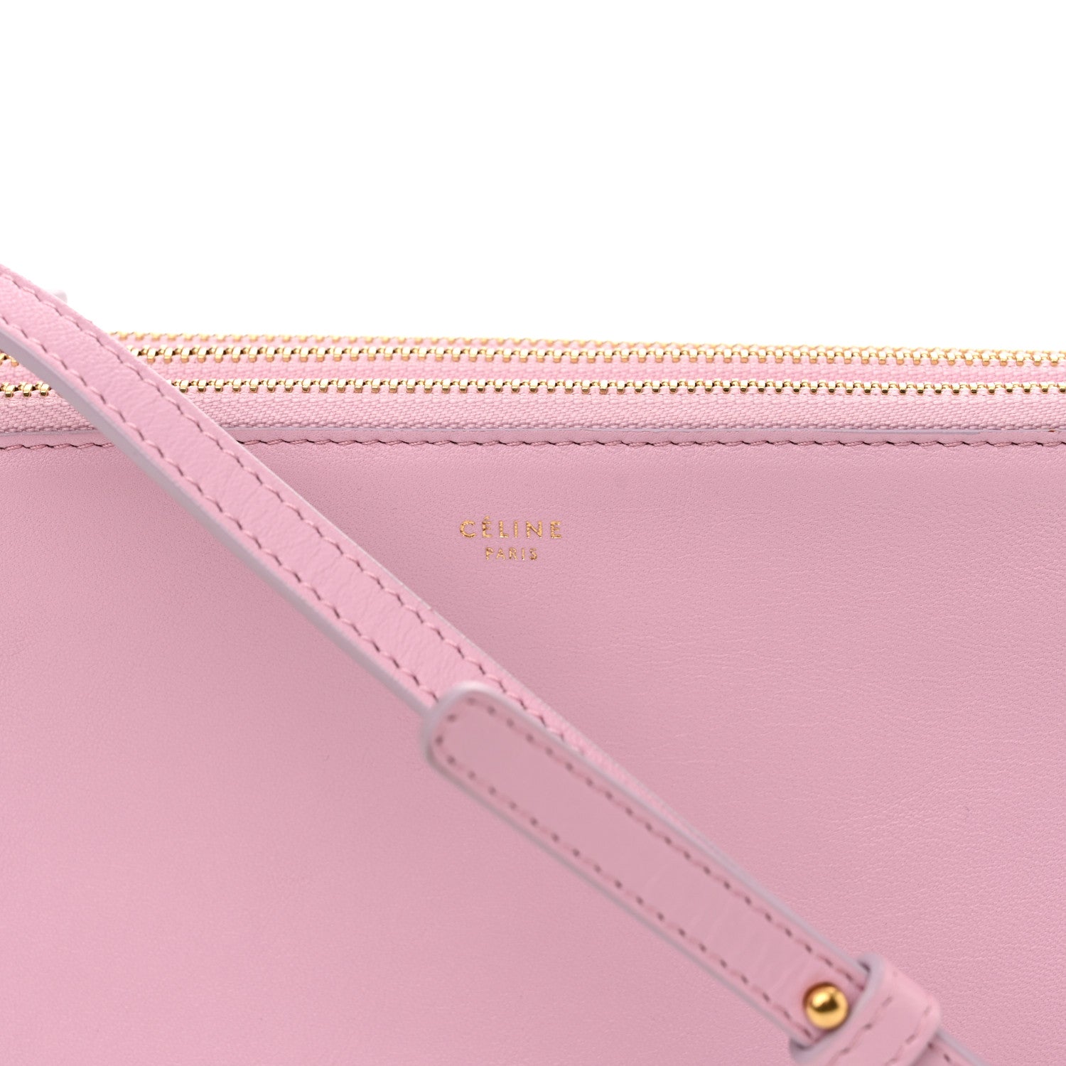 Celine Lambskin Small Trio Crossbody Bag Pink 10 of 13