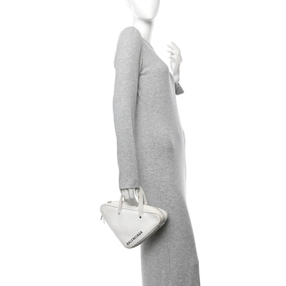 Balenciaga Calfskin XS Triangle Chain Duffle White 2 of 13