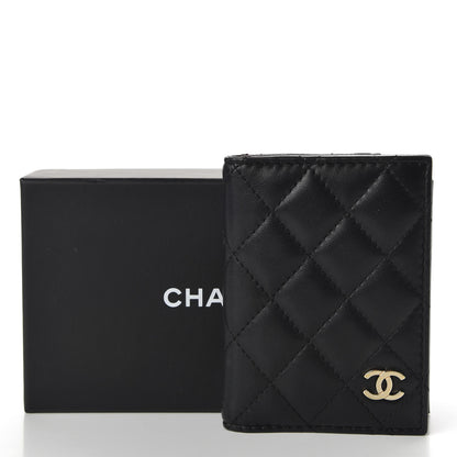 Chanel Lambskin Quilted Card Holder Wallet Black 8 of 8