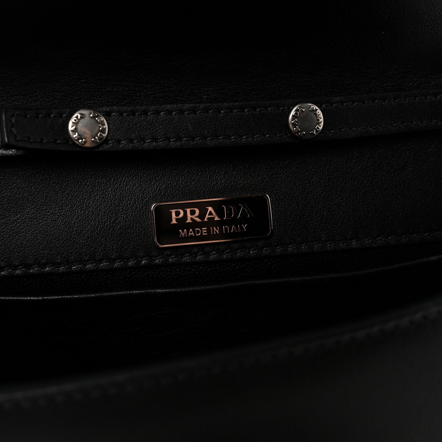 Prada City Calf Saffiano Cahier Astrology Bag Black 6 of 9