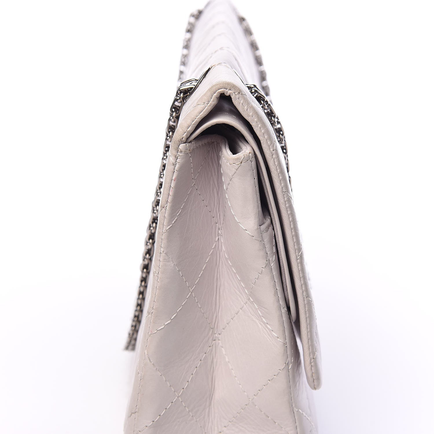 Chanel Aged Calfskin Quilted 50th Anniversary 2.55 Reissue 228 Flap White 23 of 27