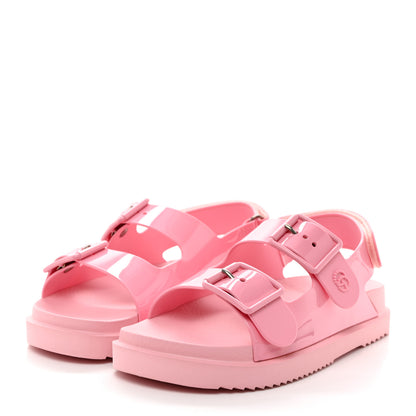 Gucci Rubber Mini Double G Womens Isla Dad Sandals 37 Wild Rose 3 of 9