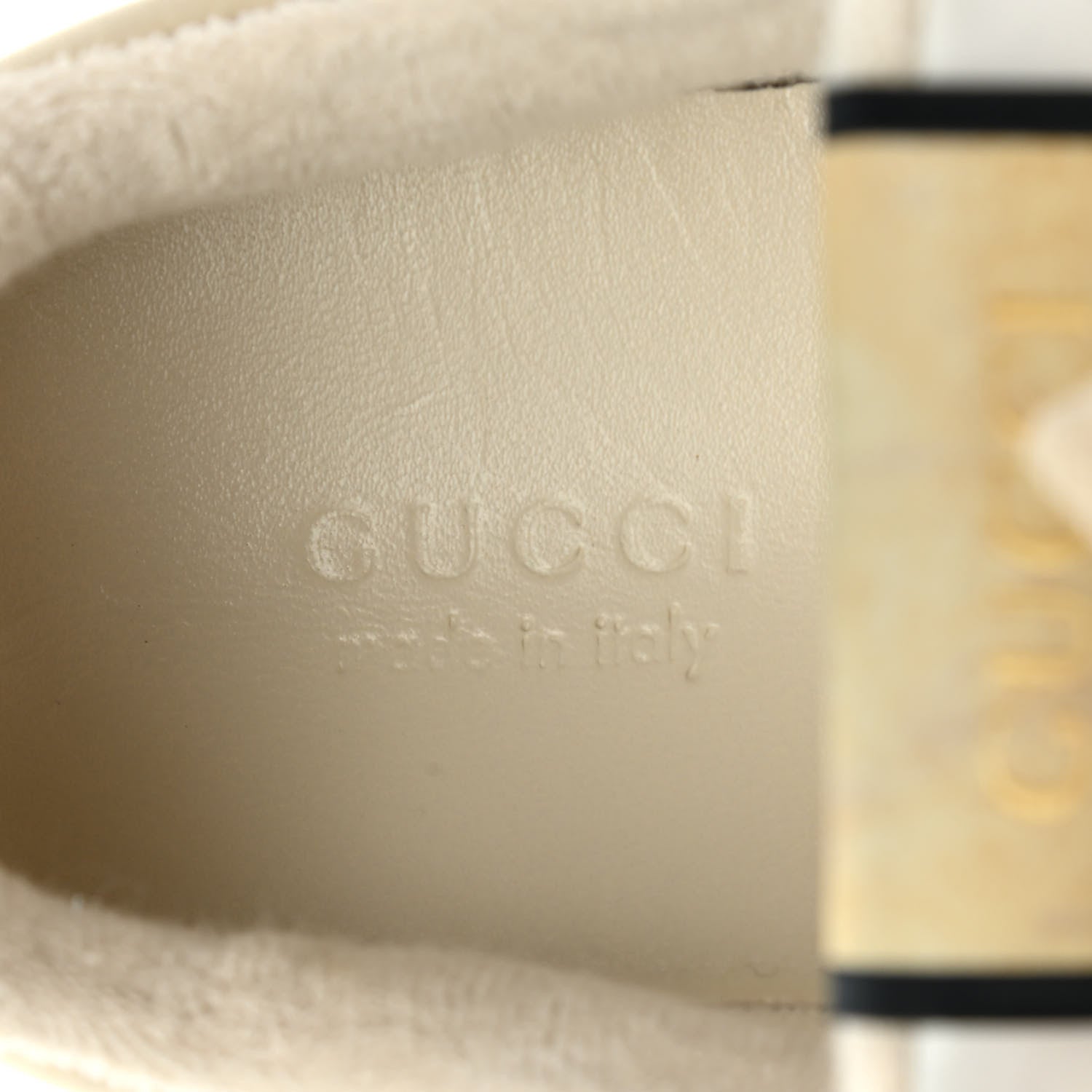 Gucci Lame GG Monogram Nubuck Web Screener Sneakers 35 Gardenia Silver Dusty Milk White 8 of 11