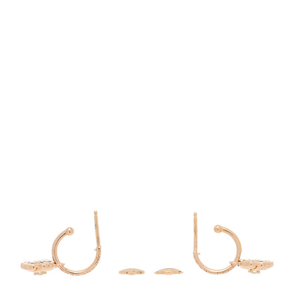 Chanel 18K Rose Gold Diamond Extrait de Camelia Drop Earrings 3 of 6