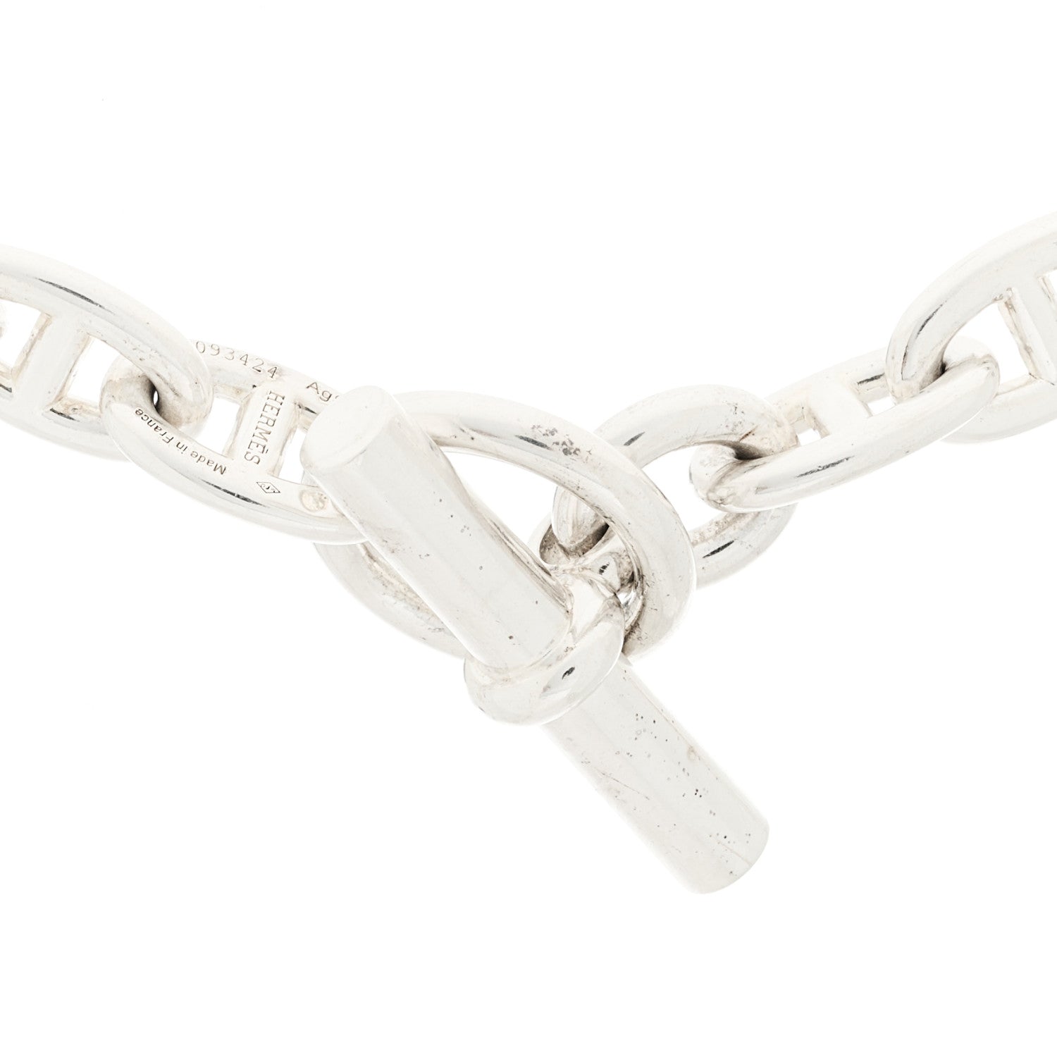 Hermes Sterling Silver Chaine D'Ancre Necklace 4 of 5
