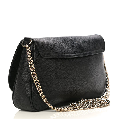Gucci Pebbled Calfskin Medium Soho Flap Crossbody Black 3 of 12