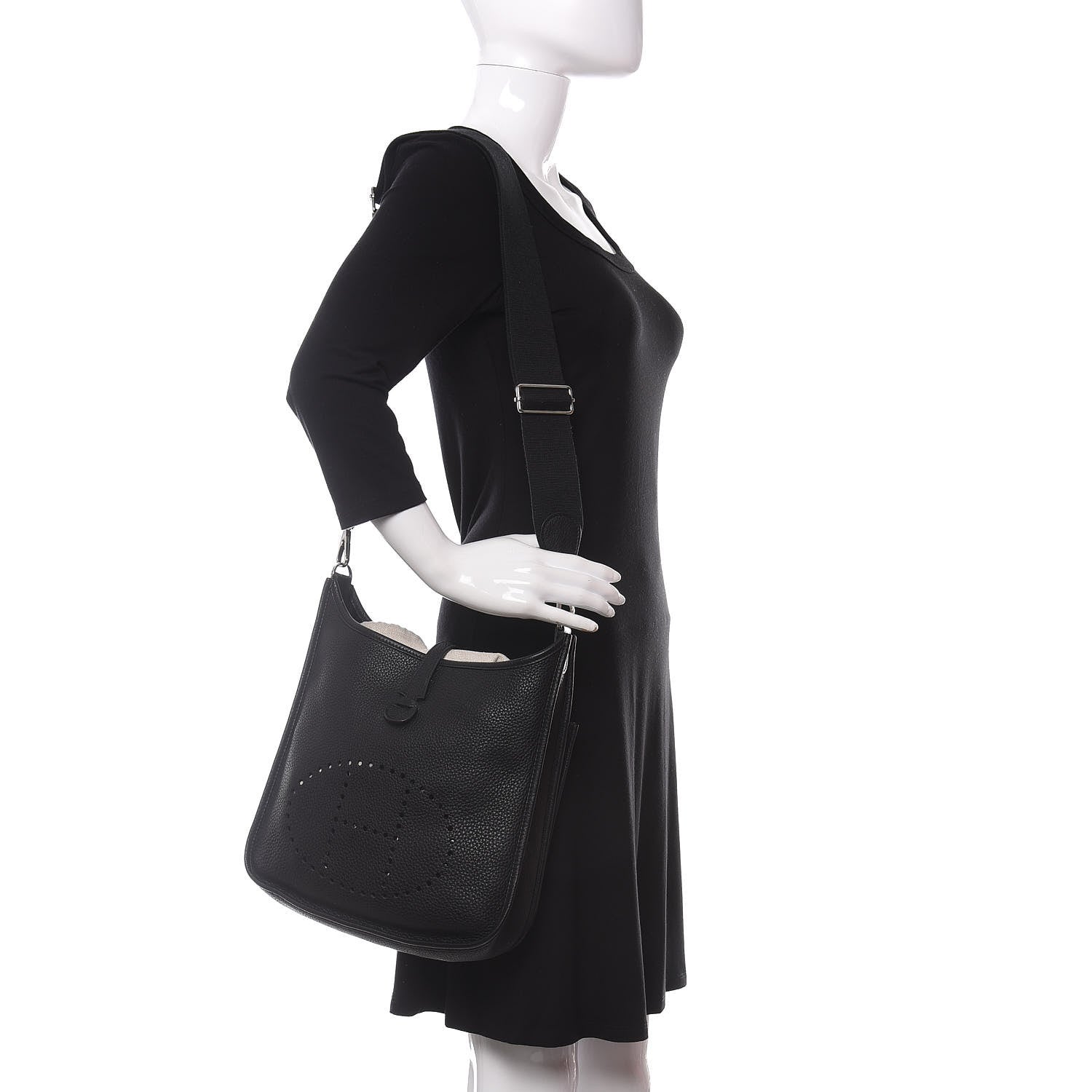 Hermes Taurillon Clemence Evelyne III PM Black 2 of 10