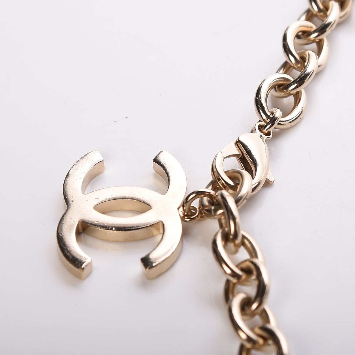 Crystal Logo Belt Black Gold