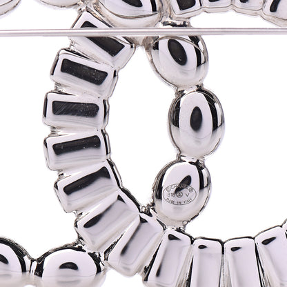 Chanel Ruthenium Crystal Baguette CC Brooch 3 of 4