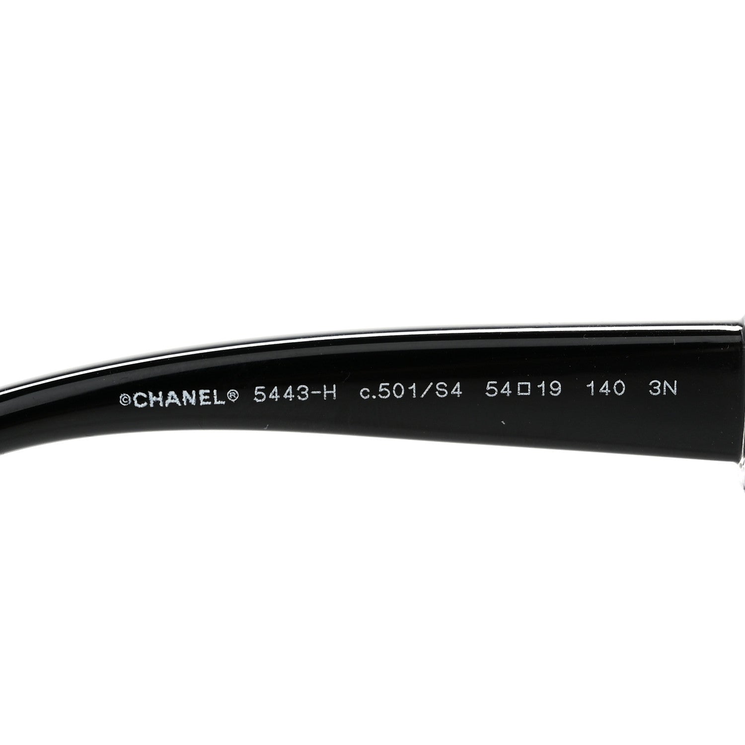 Chanel Acetate Glass Pearls Cat Eye Sunglasses 5443-H Black 5 of 8