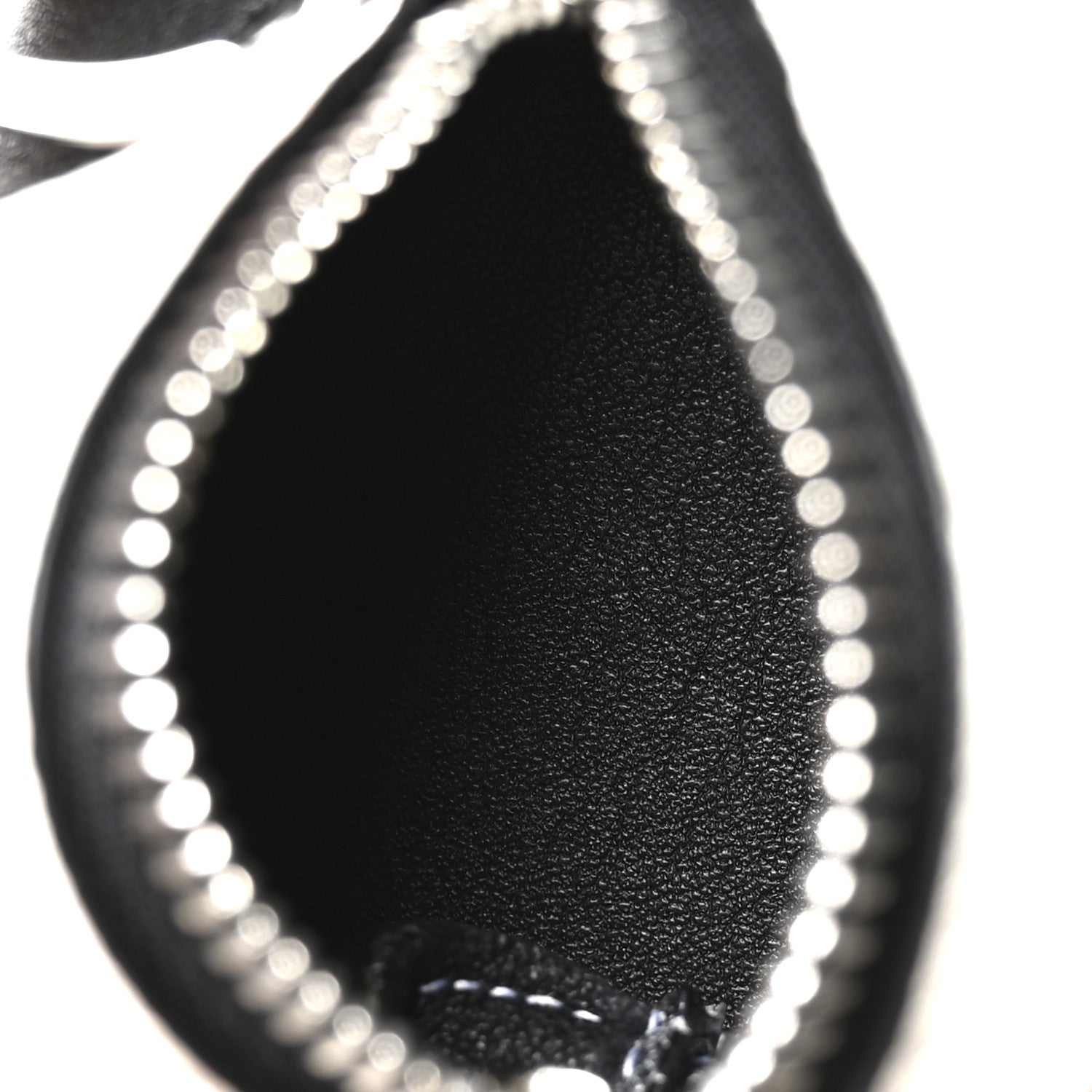 Loewe Calfskin Panda Coin Pouch Bag Charm Key Holder Black White 3 of 6
