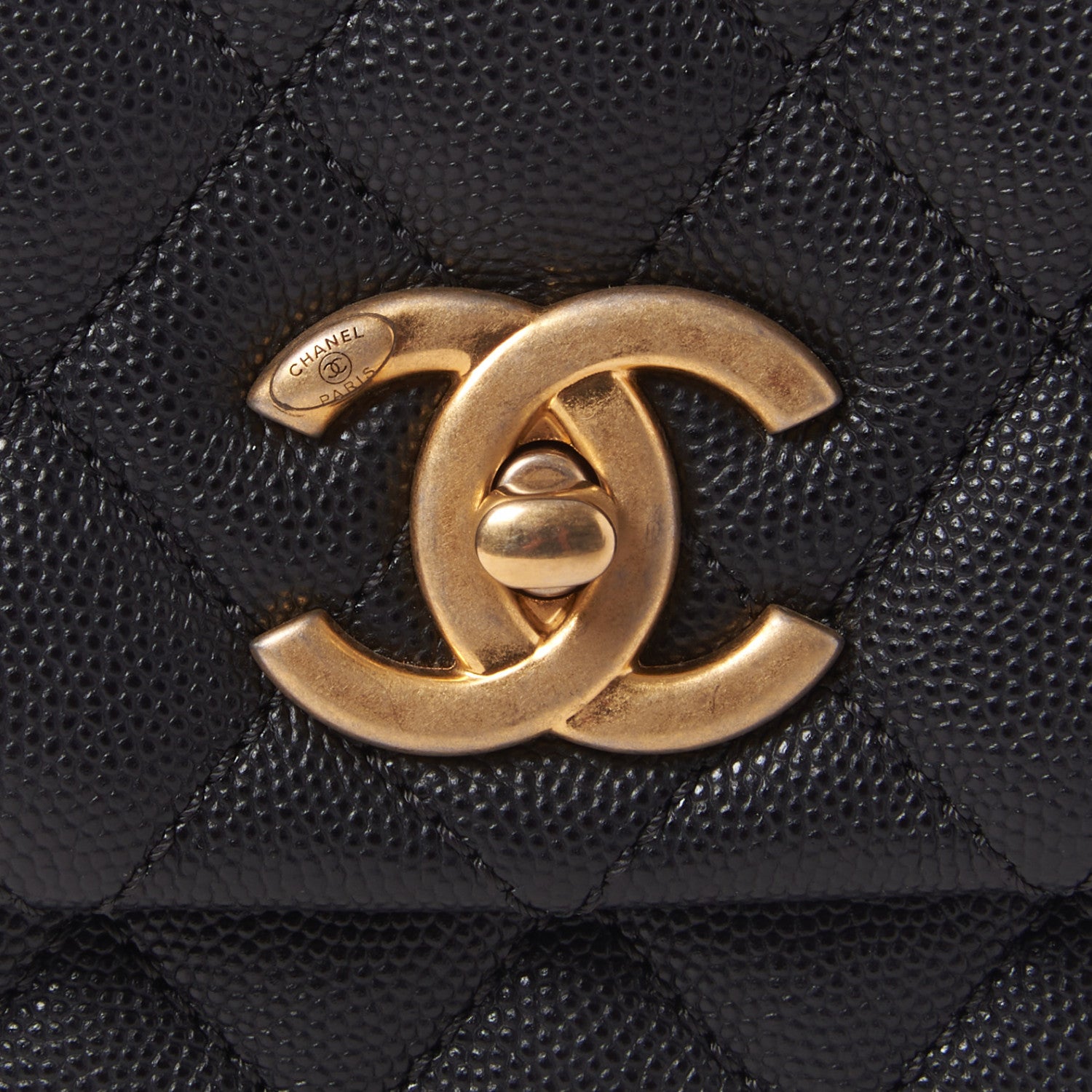 Chanel Caviar Quilted Small Coco Handle Flap Black 8 of 10