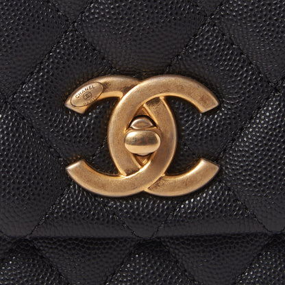 Chanel Caviar Quilted Small Coco Handle Flap Black 8 of 10