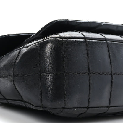 Chanel Lambskin Stitched Chocolate Bar Single Flap Black 8 of 9