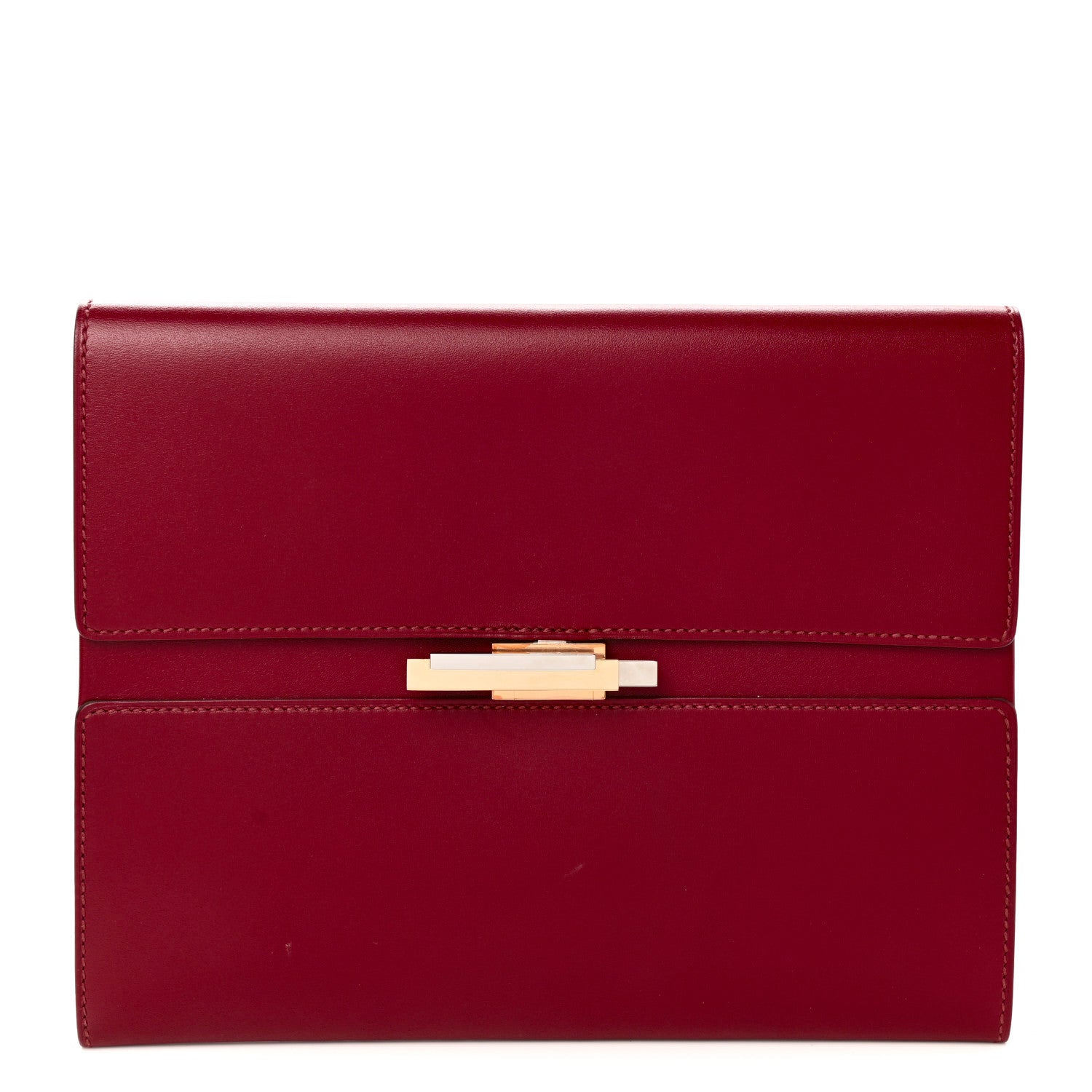 Hermes Villandry Cinhetic Clutch Rubis 1 of 10