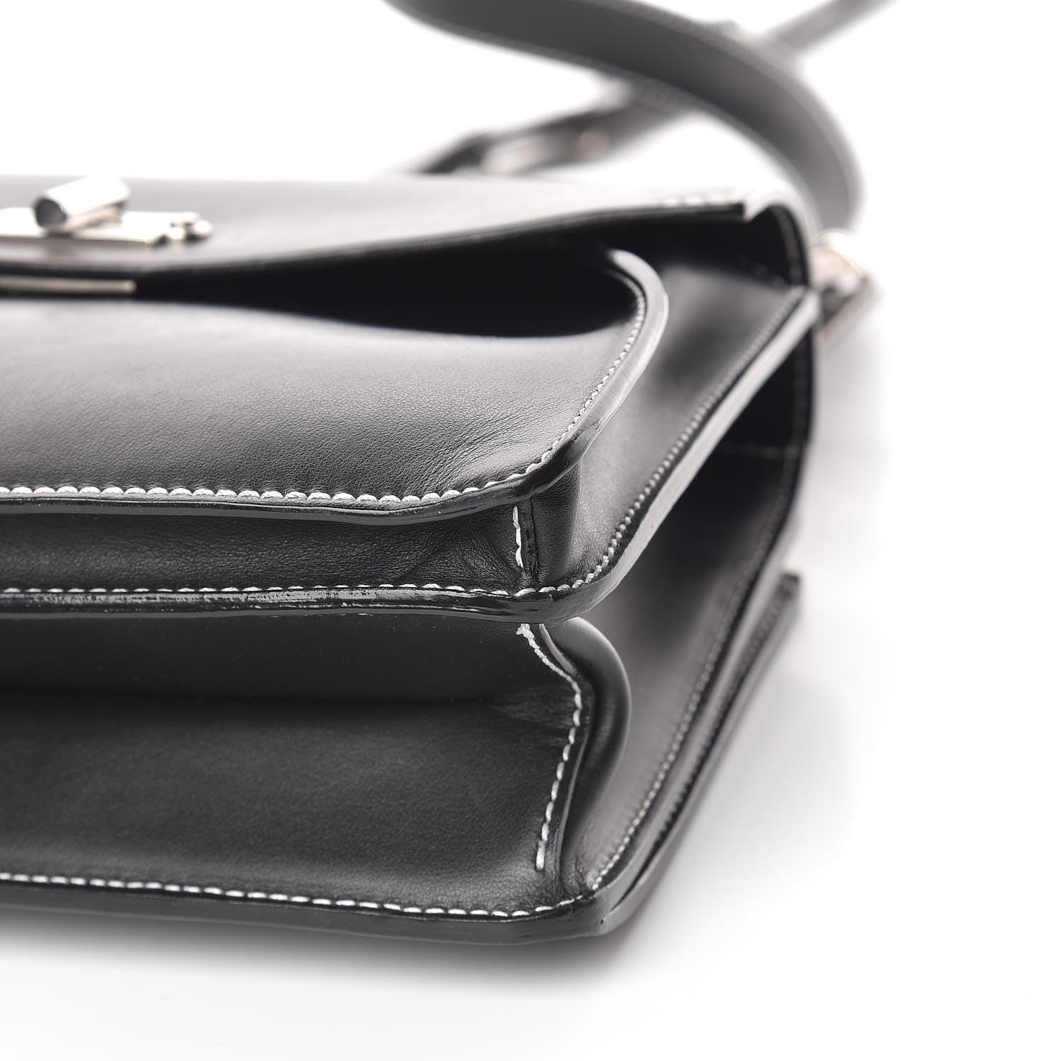 Proenza Schouler Smooth Calfskin Small Hava Top Handle Bag Black 9 of 9