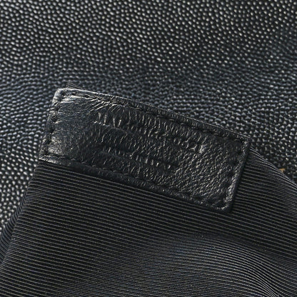 Saint Laurent Grain De Poudre Textured Mixed Matelasse Large Triquilt Monogram Satchel Black 7 of 9