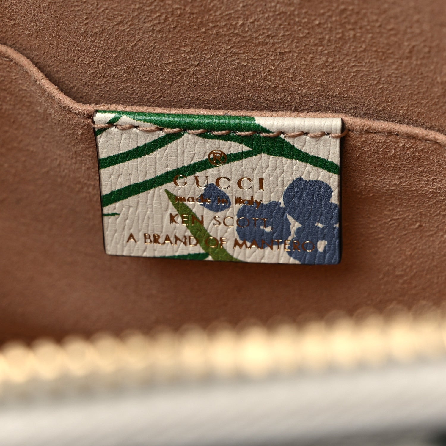 Gucci X KEN SCOTT New Shangai Calfskin Jardin D'Avril Floral Print Mini Horsebit 1955 Top Handle Bag Ivory Pink Wild Rose 6 of 10