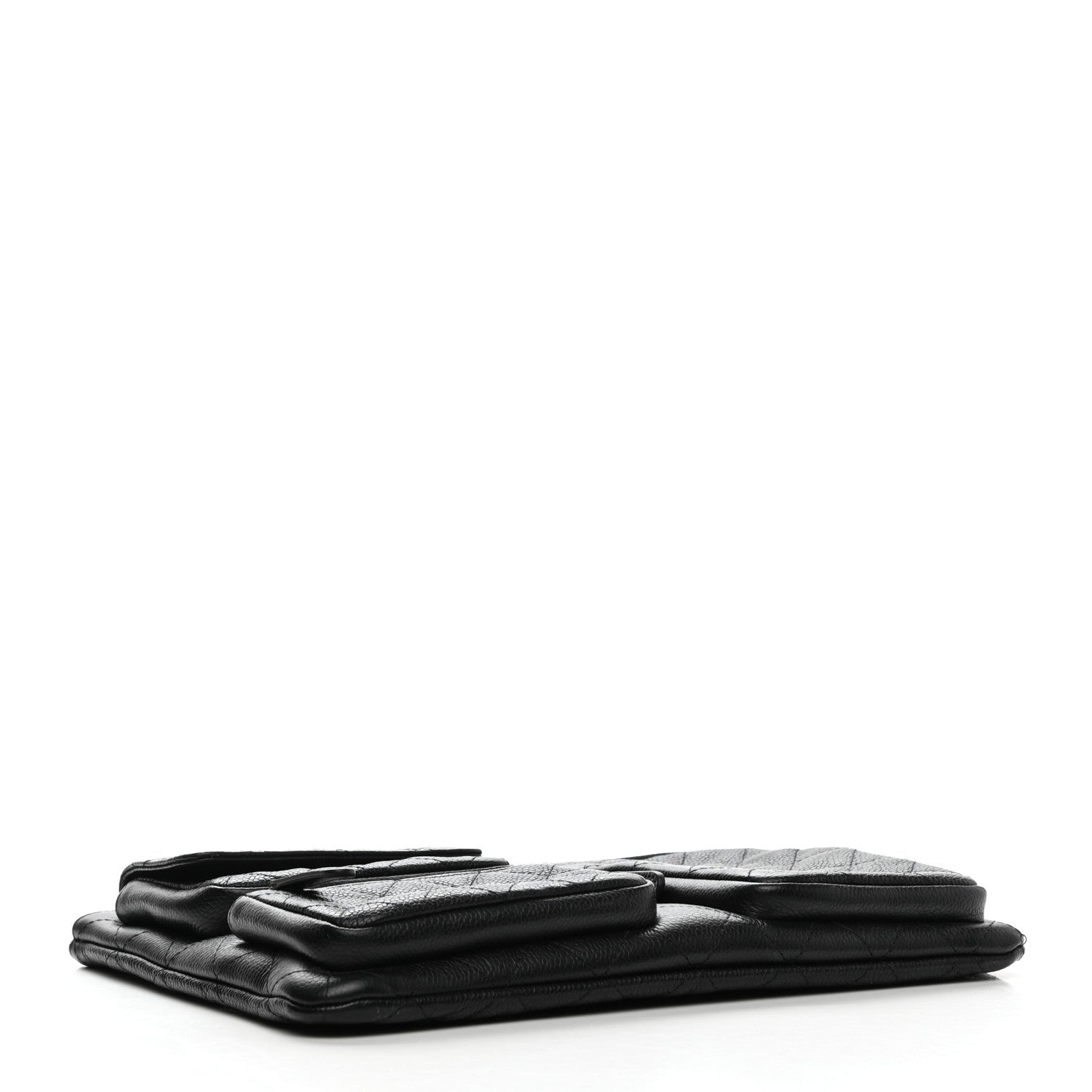 Chanel Caviar Quilted Zipped Multi Pouch Black 4 of 7