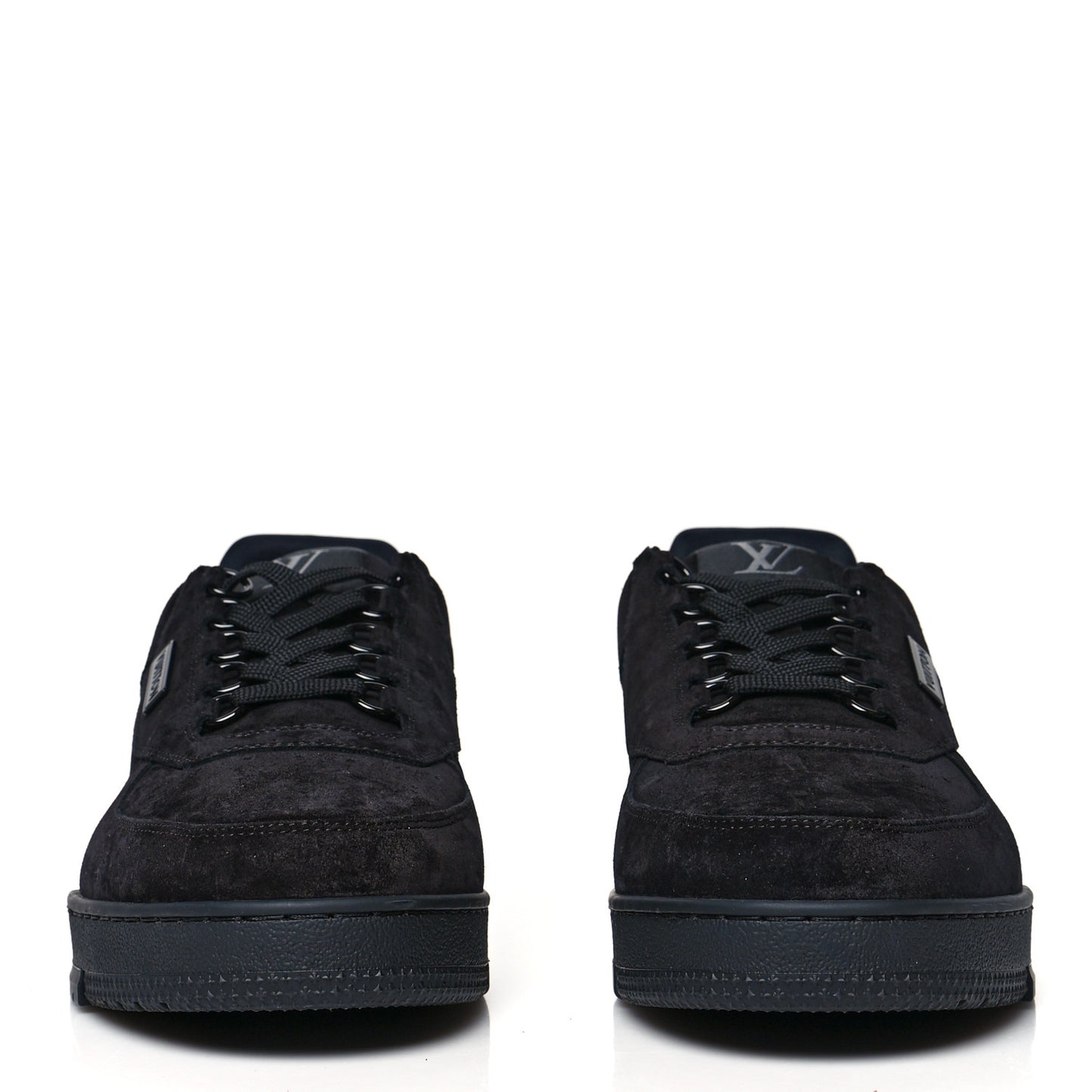 Suede Mens LV Trainer Sneakers 9.5 Black