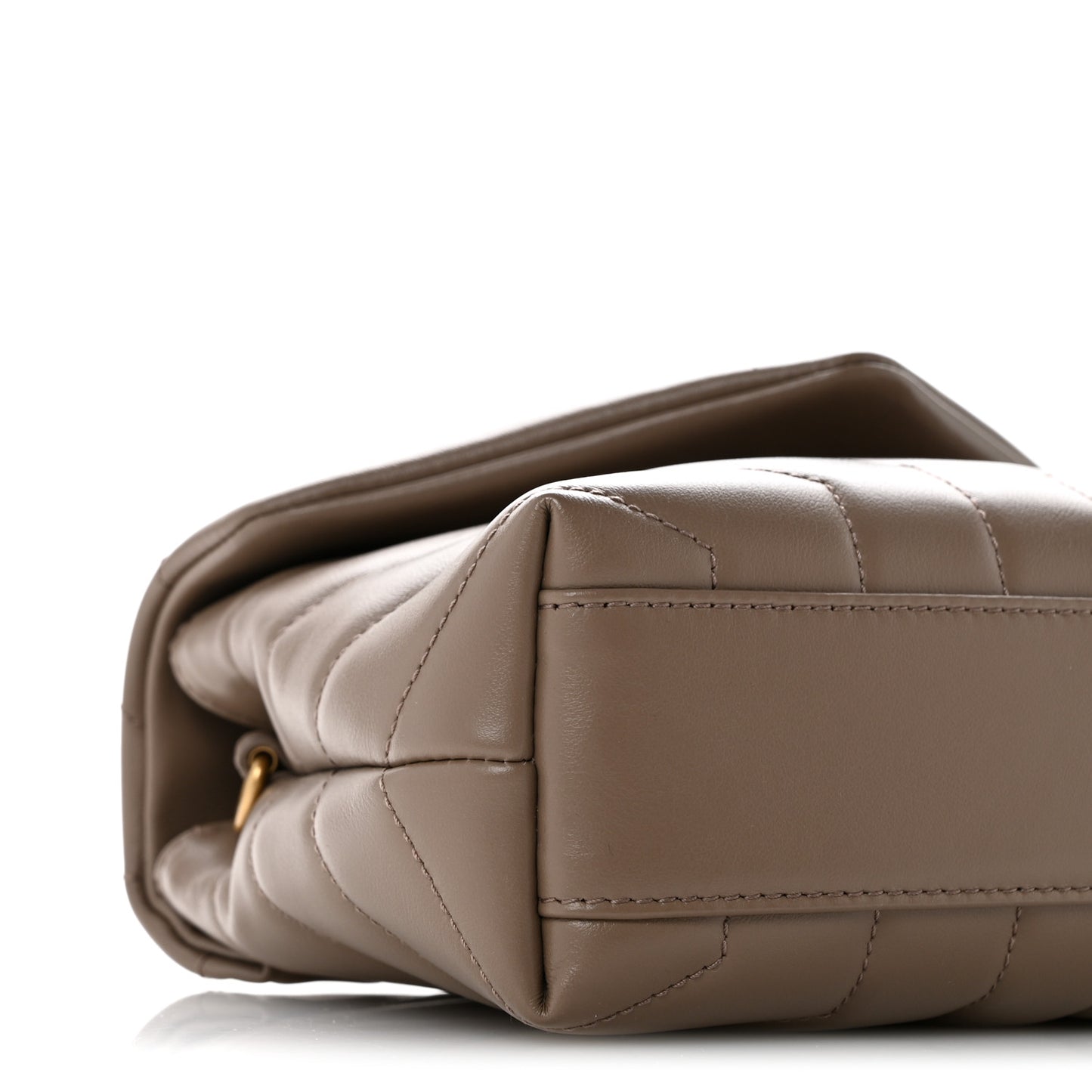 Calfskin Y Quilted Monogram Toy Loulou Crossbody Bag Taupe