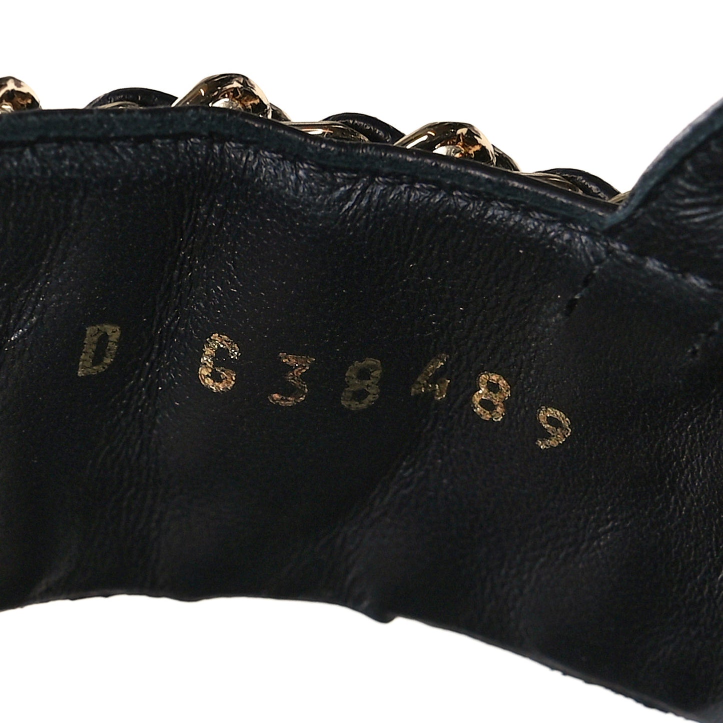 Lambskin Cork Chain Sandals 39 Black