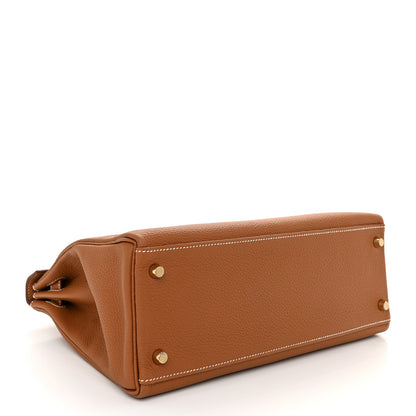 Hermes Togo Kelly Retourne 32 Gold 4 of 10