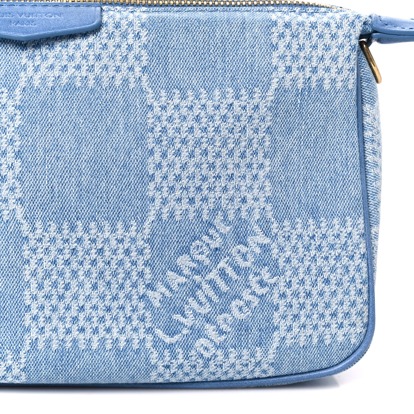 Damier Denim 3D Pochette Accessoire XL Blue