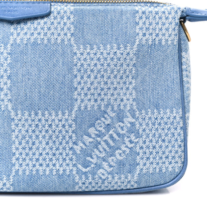 Louis Vuitton Damier Denim 3D Pochette Accessoire XL Blue 11 of 13