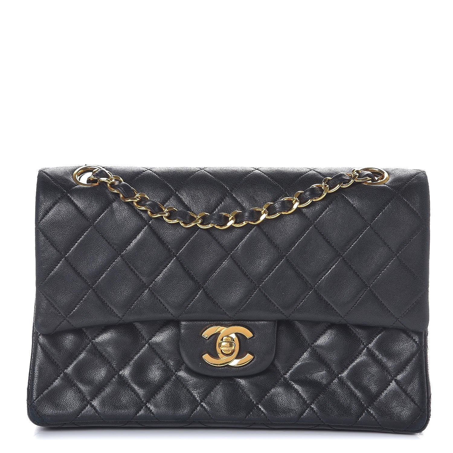 Chanel Lambskin Quilted Small Double Flap Black 1 of 13