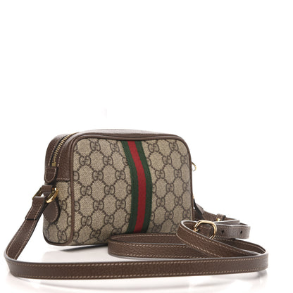 Gucci GG Supreme Monogram Web Mini Ophidia Shoulder Bag Brown 3 of 10