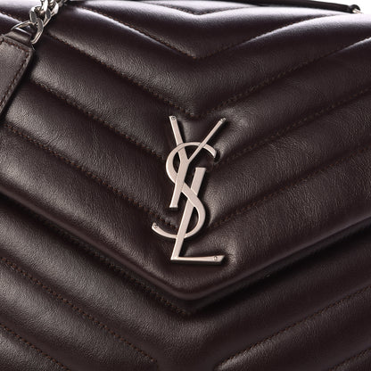 Saint Laurent Calfskin Y Quilted Monogram Medium Loulou Chain Satchel Amaranto 12 of 12