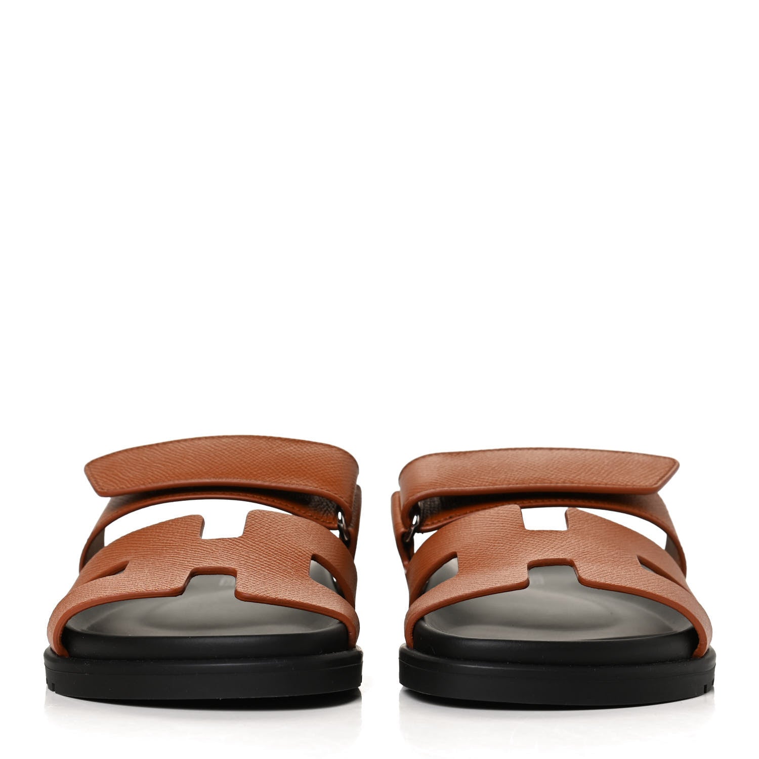 Hermes Epsom Womens Chypre Sandals 35.5 Natural 2 of 12