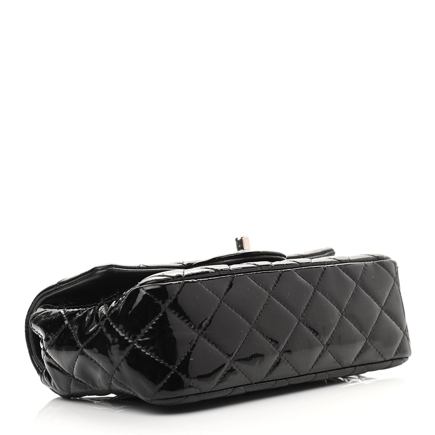 Chanel Patent Calfskin Quilted Mini Rectangular Flap Black 4 of 11