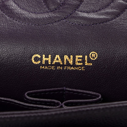 Chanel Caviar Quilted Medium Double Flap Dark Purple 6 of 10