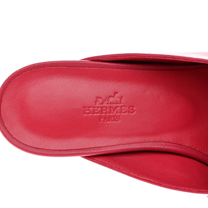 Hermes Goatskin Oz Mules 37 Rose Framboise 7 of 9