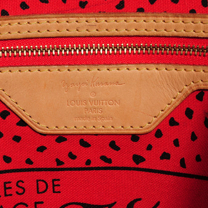 Louis Vuitton Monogram Kusama Waves Neverfull MM Red 6 of 7