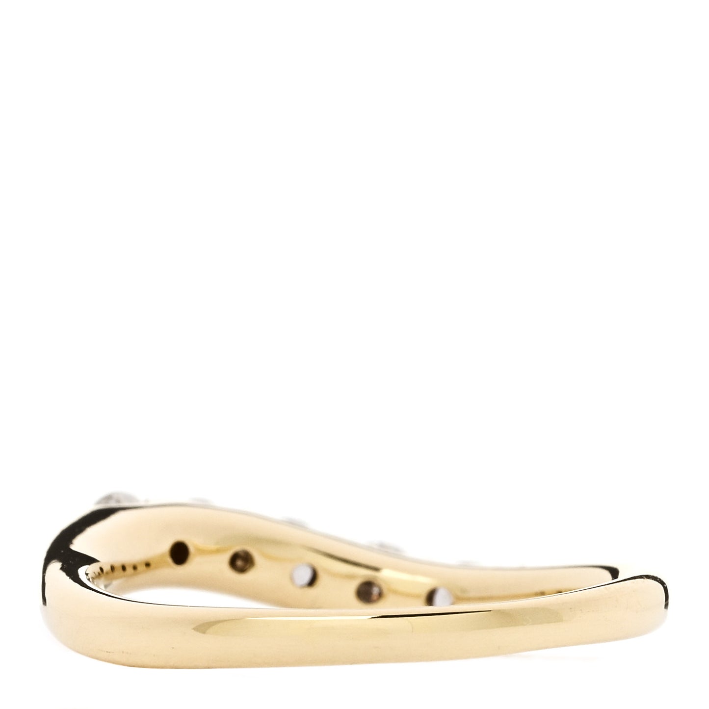 18K Yellow Gold Diamond .50ctw Curved Ring 53 6.5